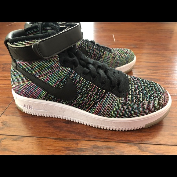 nike air force 1 mid flyknit multicolor